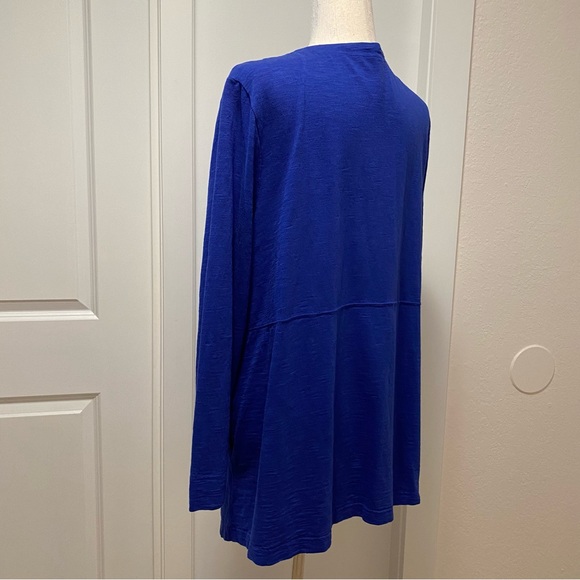 Chico's Open Front Blue Cardigan The Ultimate Tee Royal Cobalt Classic Modal XL - Picture 5 of 10